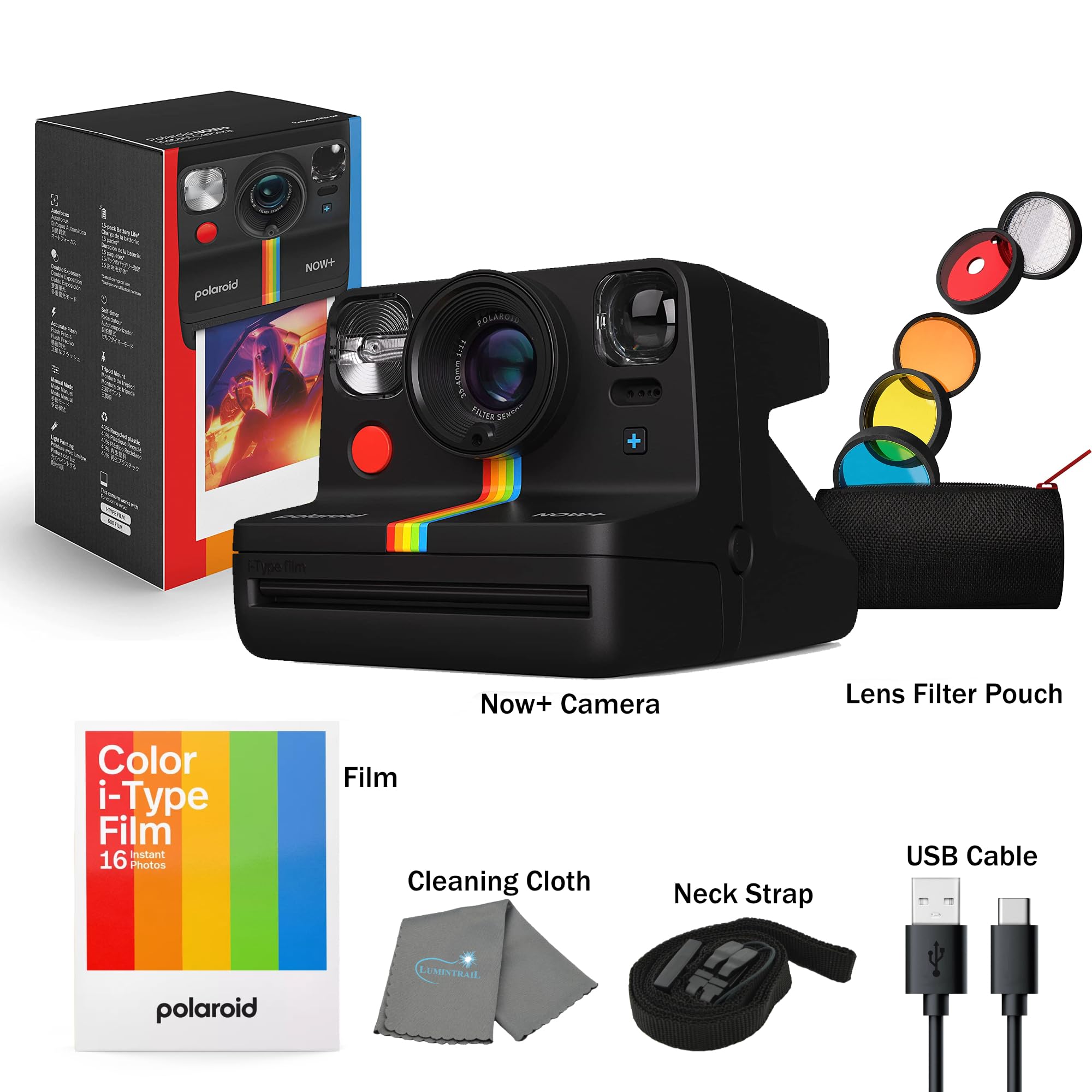 Buy Polaroid Now+ Gen 2 Instant Camera, Black, Bluetooth Now Plus